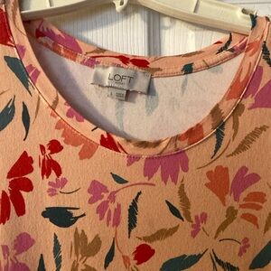 LOFT Women's Floral Dress - Peach